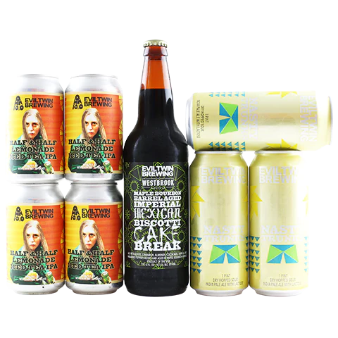Evil Twin / Westbrook Maple Bourbon Barrel-Aged Imperial Mexican Biscotti Cake Break Variety 8 Pack 