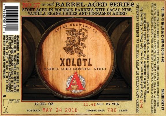Avery Xolotl Barrel-Aged Imperial Stout 