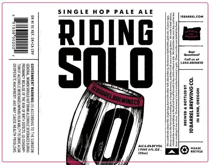 10 Barrel Riding Solo American Pale Ale 