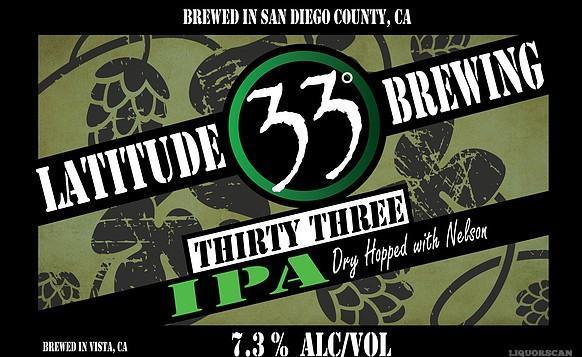 Latitude 33 Thirty Three IPA 