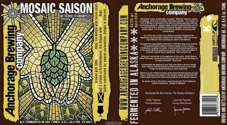 Anchorage Mosaic Saison with Brettanomyces 