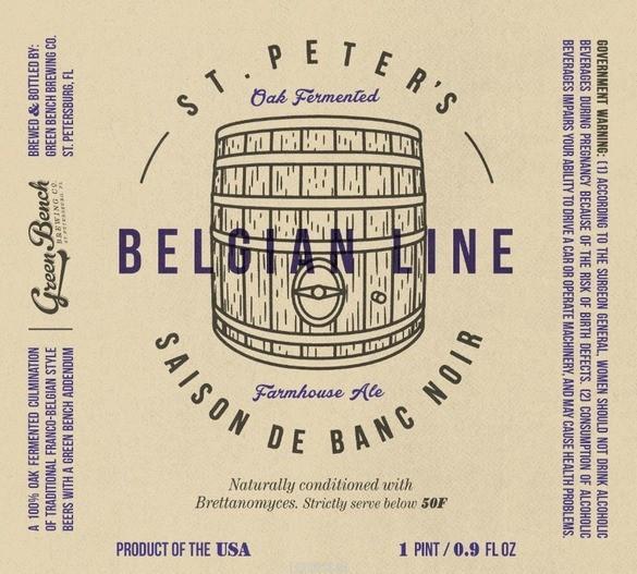 Green Bench St. Peter's Saison de Banc Noir with Brettanomyces 