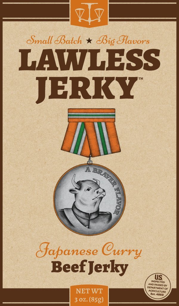 Lawless Japanese Curry Beef Jerky 