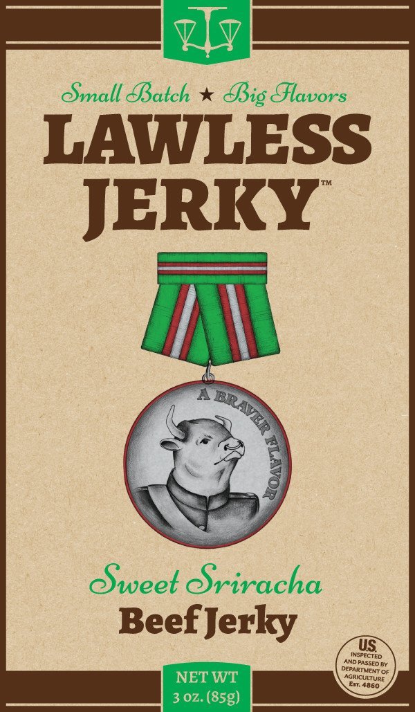 Lawless Sweet Sriracha Beef Jerky 