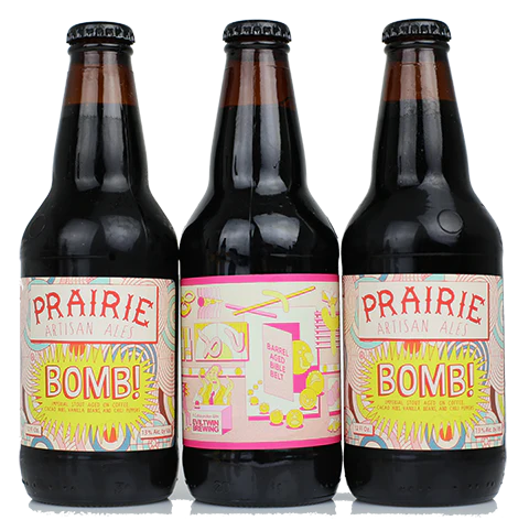 Prairie Evil Twin Barrel-Aged Bible Belt Imperial Stout / Prairie Bomb 3PK 