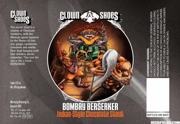 Clown Shoes Bombay Berserker Indian Chocolate Imperial Stout 