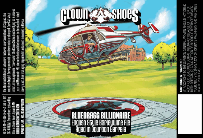 Clown Shoes Bluegrass Billionaire Bourbon Barrel-Aged Barleywine 