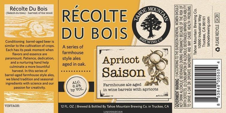 Tahoe Mountain Recolte Du Bois Apricot Saison 